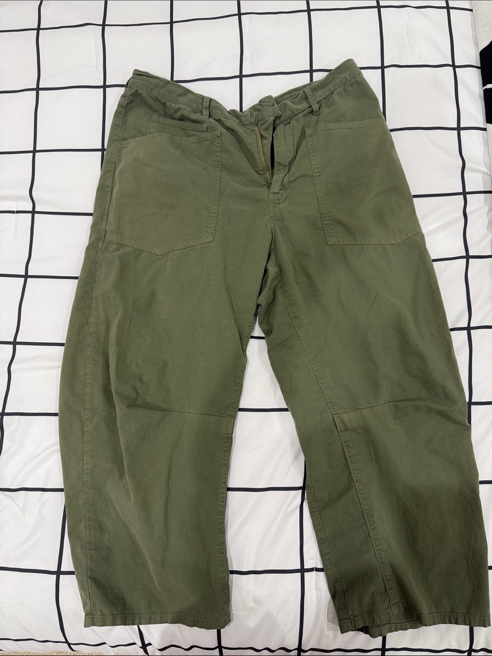Nili Lotan Olive Green Shon Pants